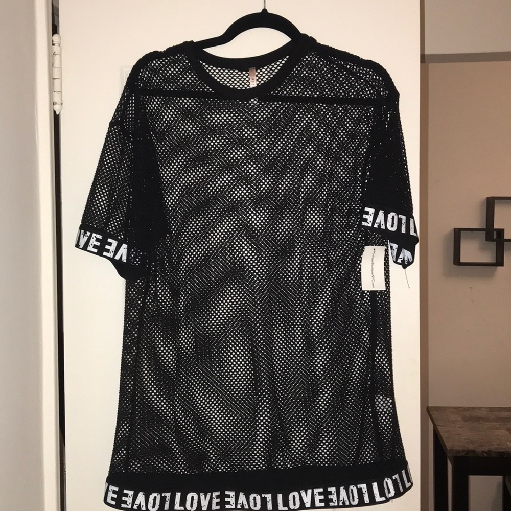 Mystique boutique mesh t shirt dress/long shirt